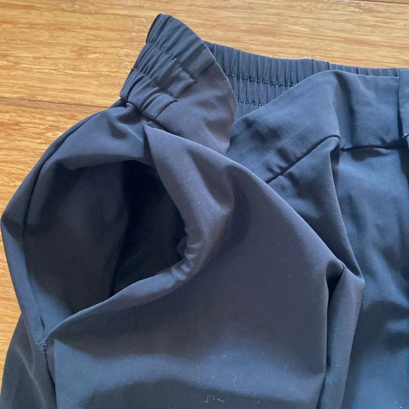 Athleta black wide leg nylon pants - size 16 - elastic back - great condition - Picture 3 of 8